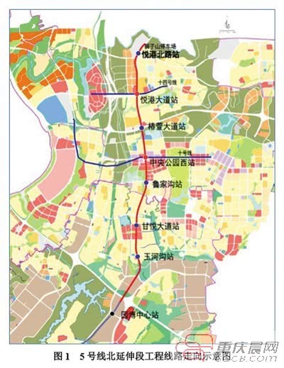 2022年 轨道5号线北延到悦港大道